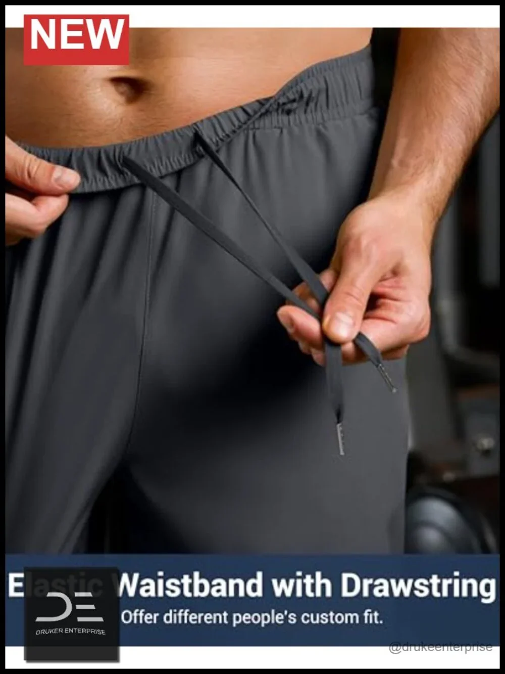 Men's Athletic Running Shorts with Pockets, Lightweight Quick Dry Gym Shorts,